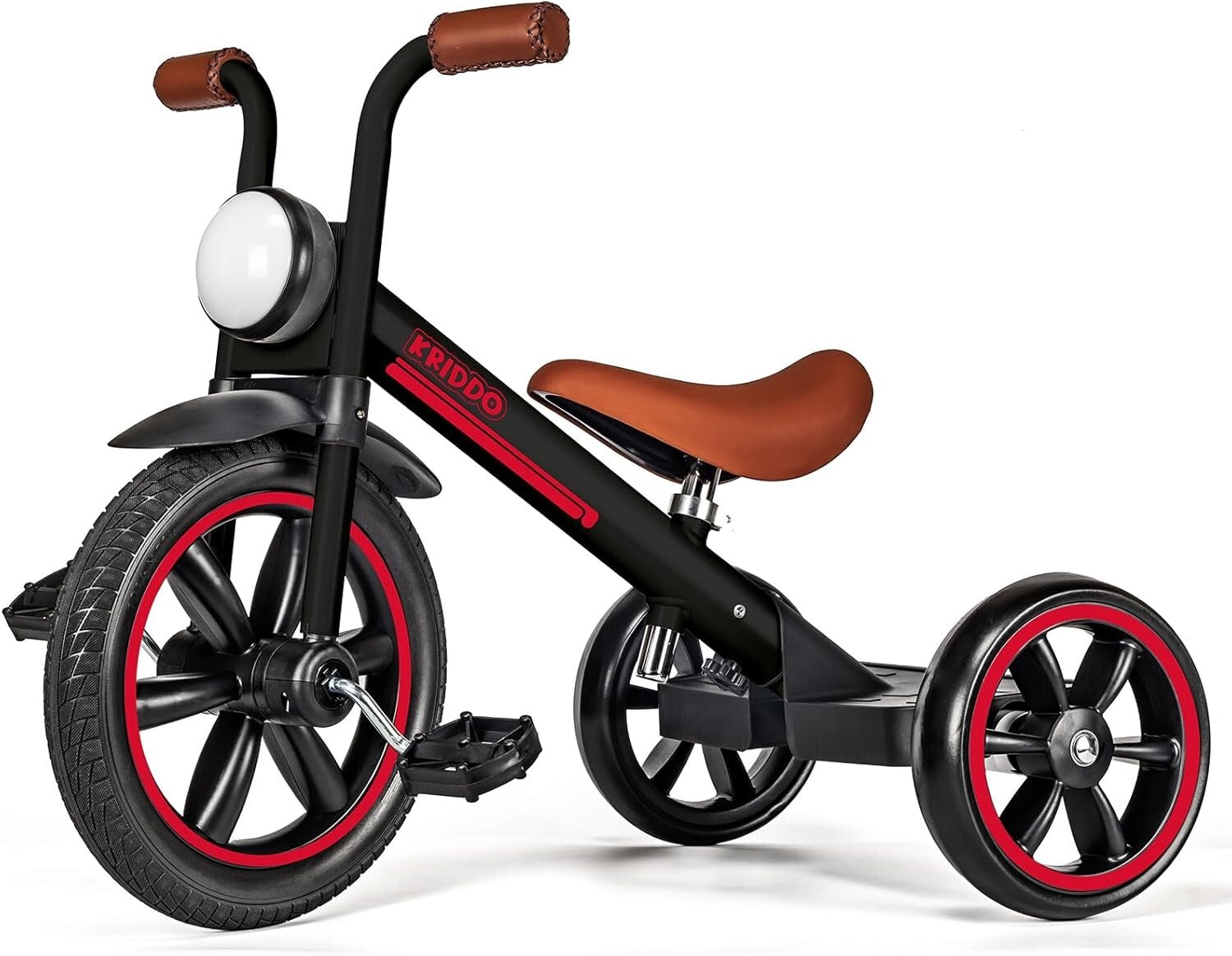 Triangular Design Kids Tricycle with Puncture-Free Wheels for Safe Toddler Rides