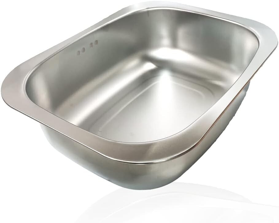 Durable Brushed Stainless Steel Kitchen Dish Tub - Freestanding & Versatile