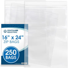 Load image into Gallery viewer, Non-Toxic 16" x 24" Reclosable Zip Bags - 250 Count Heavy-Duty Storage Solution
