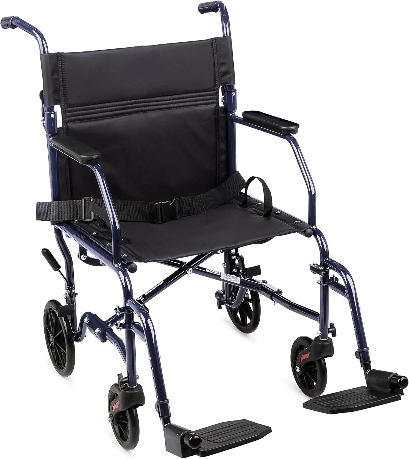 Folding Lightweight Wheelchair with Adjustable Footrests for Easy Travel