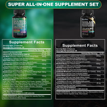 Load image into Gallery viewer, Holistic Vitality Set: Sea Moss &amp; Shilajit – 2 Bottles Packed with Nourishment