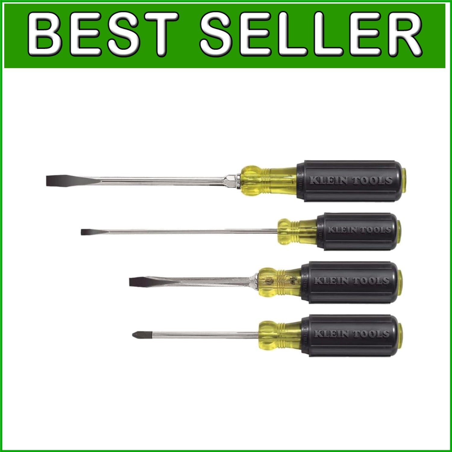 Tip-Ident 4-Piece Screwdriver Set - Slotted and Phillips with Comfort Grip