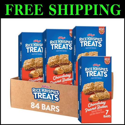 Nutritious Chocolate Peanut Butter Snack Bars - 12 Pack, Ideal for Lunchboxes