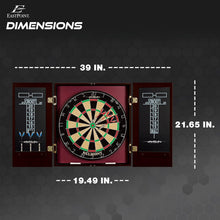 Load image into Gallery viewer, Self-Healing 18-Inch Dartboard and Easy Assembly Cabinet Set for Game Rooms