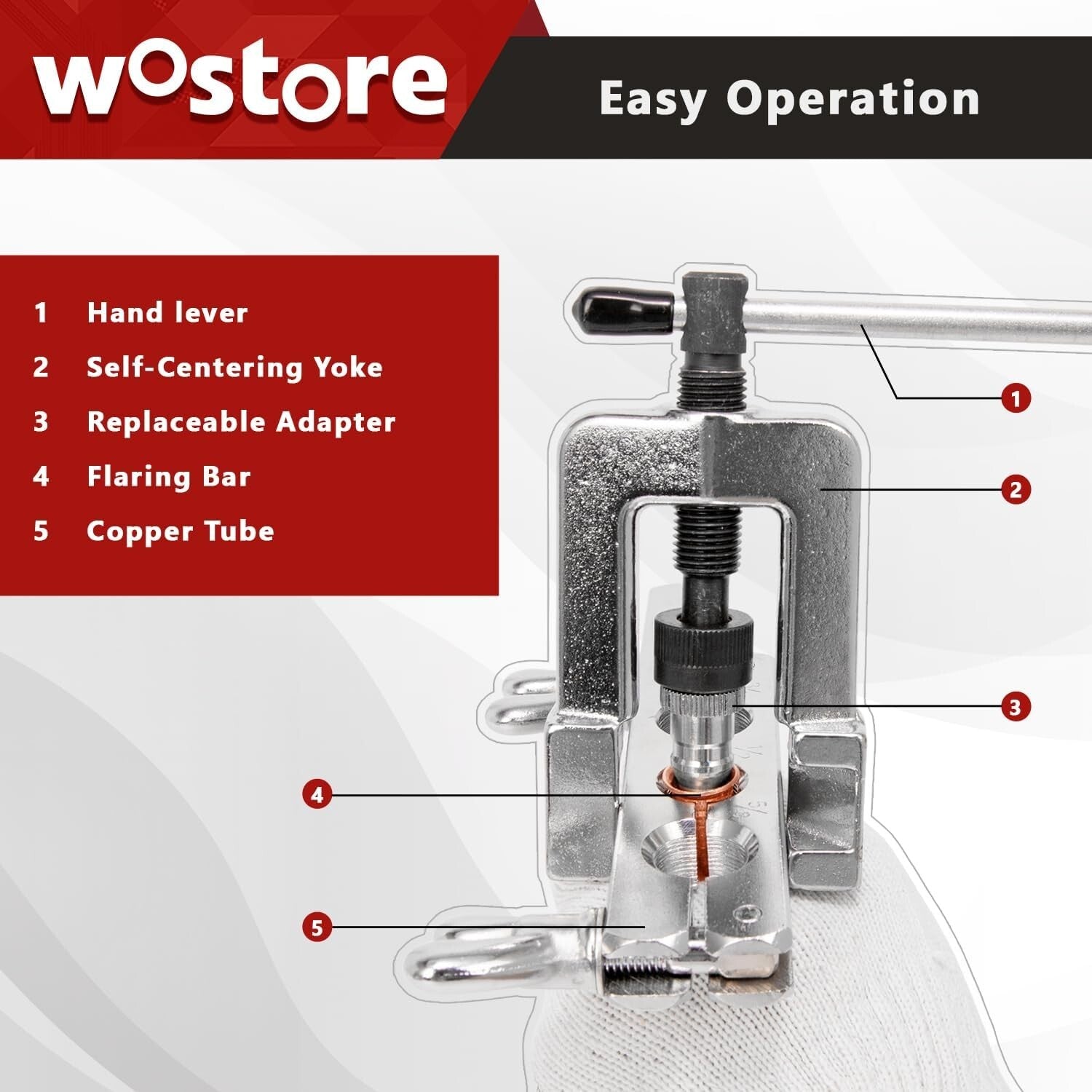 9 Dies Complete Flaring Swage Tool Kit with Tubing Cutter & Ratchet Wrench