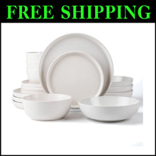 Load image into Gallery viewer, Beautifully Designed 16-PC Round Dinnerware Set - Dishwasher &amp; Microwave Safe