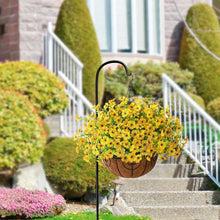 Load image into Gallery viewer, UV Resistant Artificial Flowers in Coconut Lined Hanging Basket - 15.7" Diameter