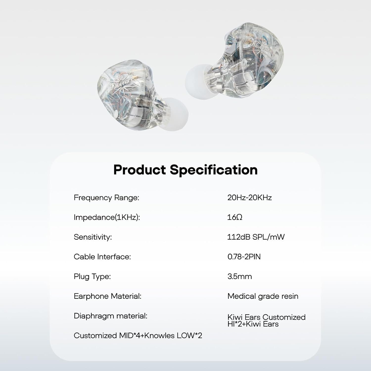 Performance 8 Balanced Armature In-Ear Monitors with Oxygen-Free Copper Cable