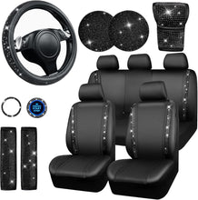 Load image into Gallery viewer, Luxury Bling Rhinestone Seat Covers &amp; Steering Wheel Cover - Universal Fit Set