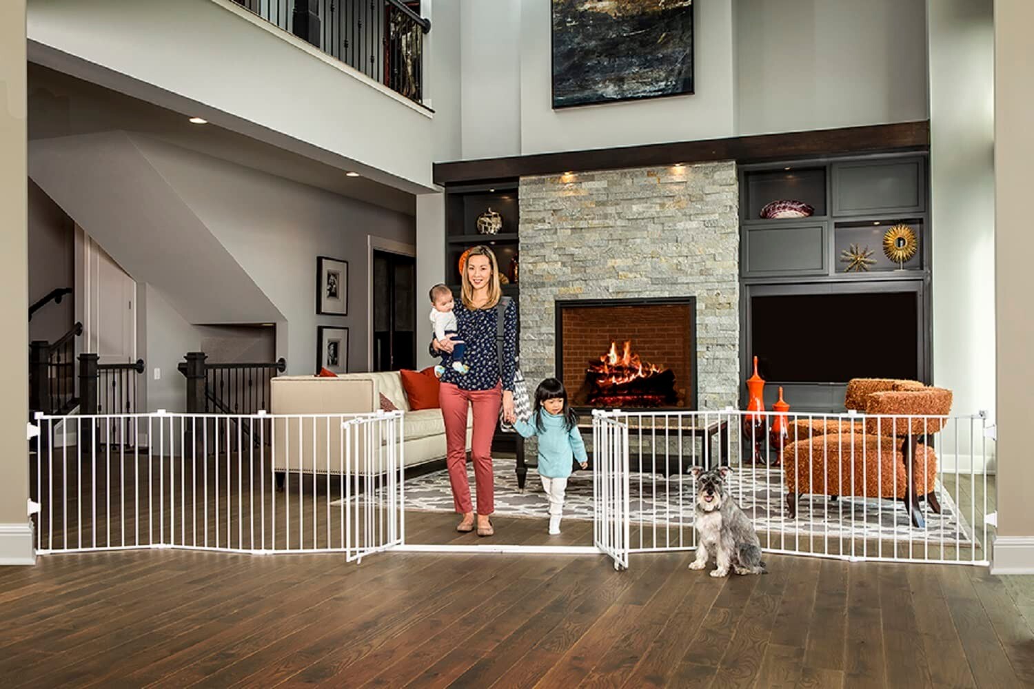 192-Inch Super Wide Adjustable Baby Gate & Play Yard - Safety 4-in-1 Solution