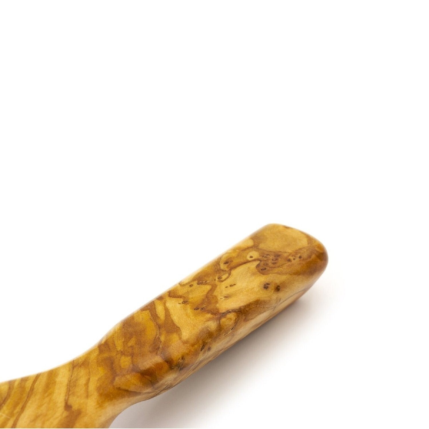 German-Made Men's Oval Hairbrush - Authentic Boar Bristles & Polished Olivewood