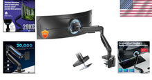 Load image into Gallery viewer, Heavy-Duty Aluminum Monitor Arm for UltraWide Displays - Supports up to 44 lbs