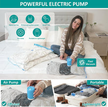 Load image into Gallery viewer, Premium Vacuum Storage Bags with Electric Pump | 30 Pack - Organize &amp; Save Space