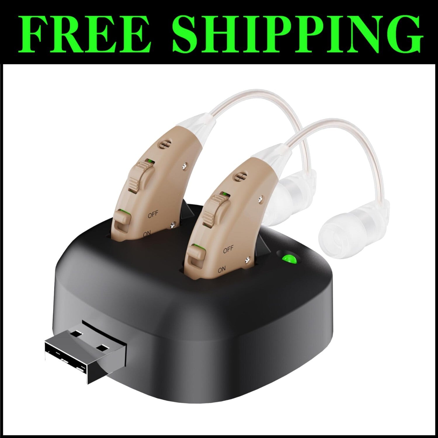 Ultra Clear Hearing Amplifiers with One Touch Control - Invisible & Lightweight