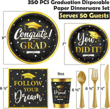 Load image into Gallery viewer, Class of 2025 Disposable Dinnerware - 350 PCS Set for Unforgettable Celebrations