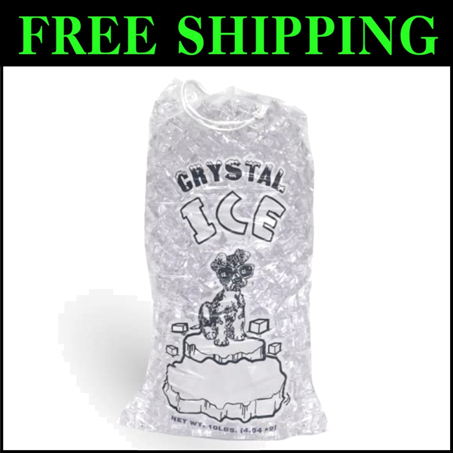 Eco-Friendly Disposable Plastic Ice Storage Bags 10 lbs with Cotton Drawstring