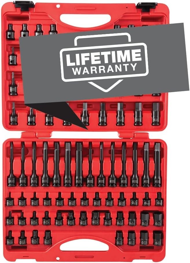 All-In-One 84 Piece 3/8" Drive Master Hex Bit Socket Set with Blow Mold Case