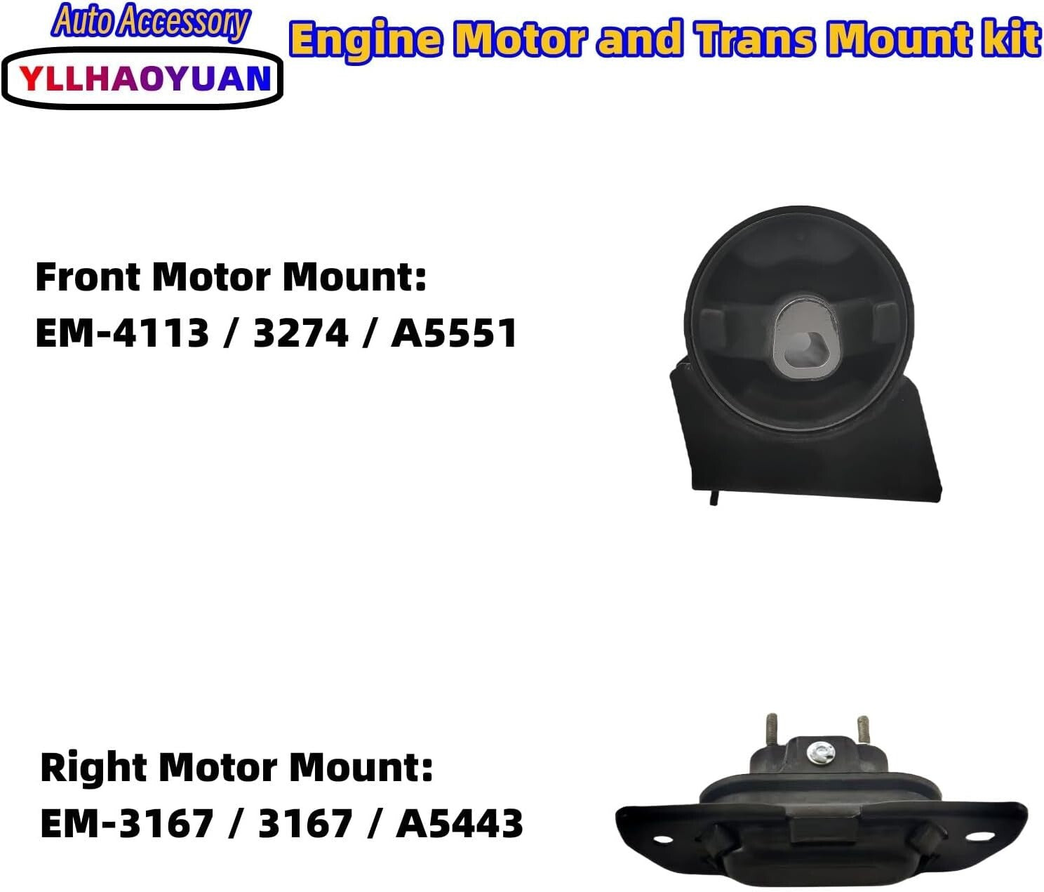 Premium Engine Mount Kit for Dodge Journey 2011-2019 - 4Pcs - Easy Install