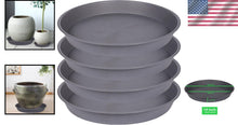 Load image into Gallery viewer, Deep 19" Plant Saucers - 4 Pack of Matte Finish Drip Trays for Garden &amp; Home