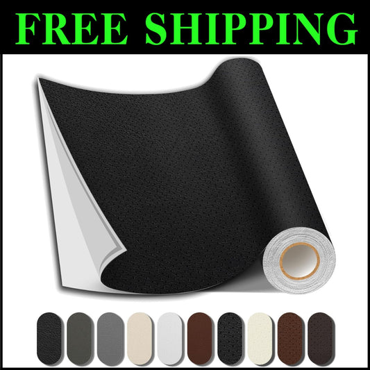 Versatile Black Leather Repair Patch, 35X79 Inch - No Residue & Strong Adhesion
