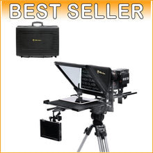Load image into Gallery viewer, Versatile Teleprompter for Tablets &amp; Smartphones – 17" Adjustable Beam Splitter