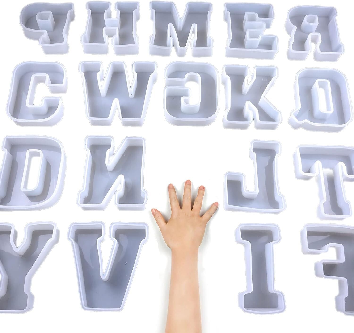 Versatile 6-Inch Silicone Alphabet Mold for Candles, Soap, & Resin - 26 Pack