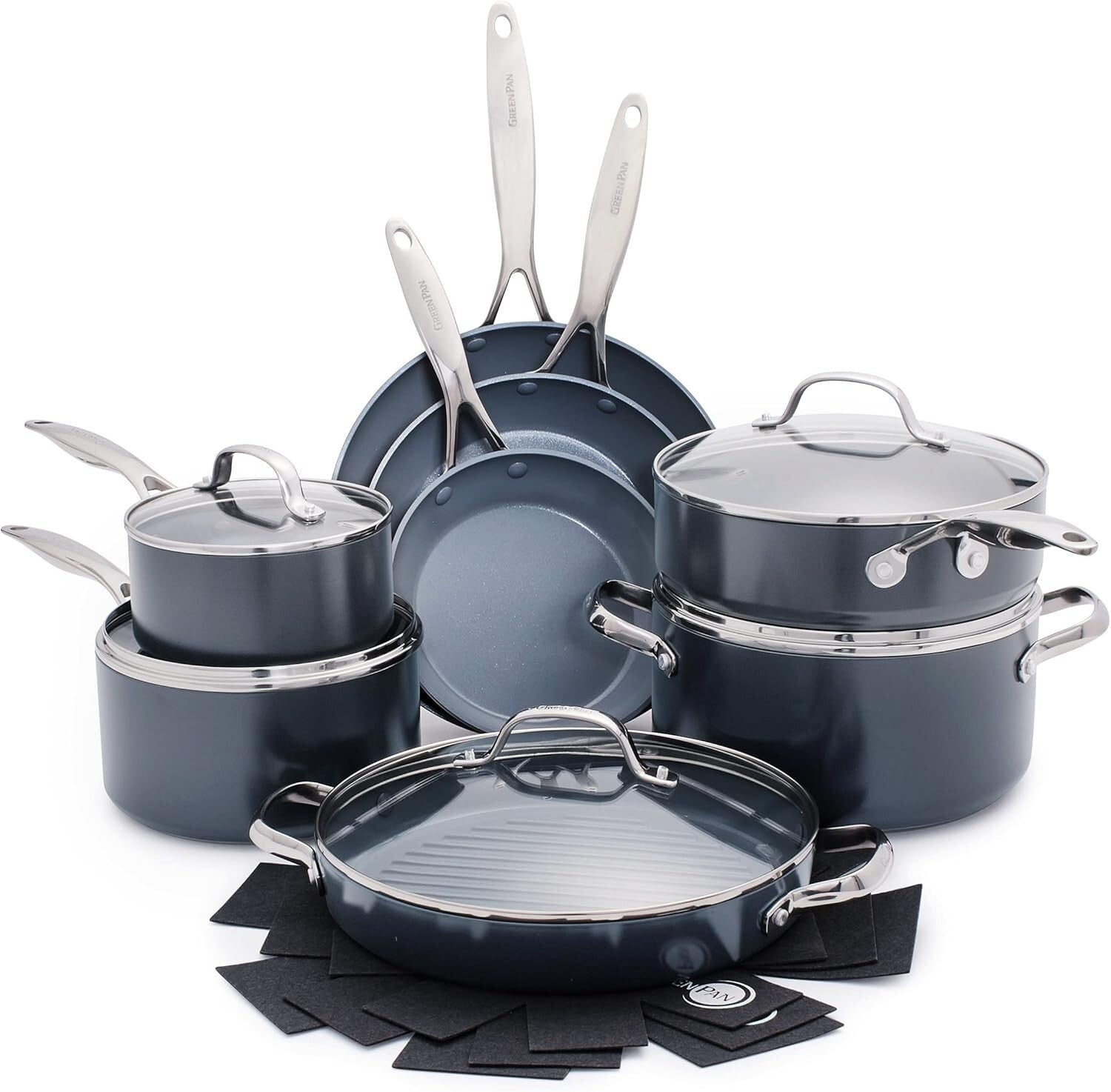 16-Piece Valencia Pro Cookware Set - Induction Safe, Oven Safe, Easy Cleanup