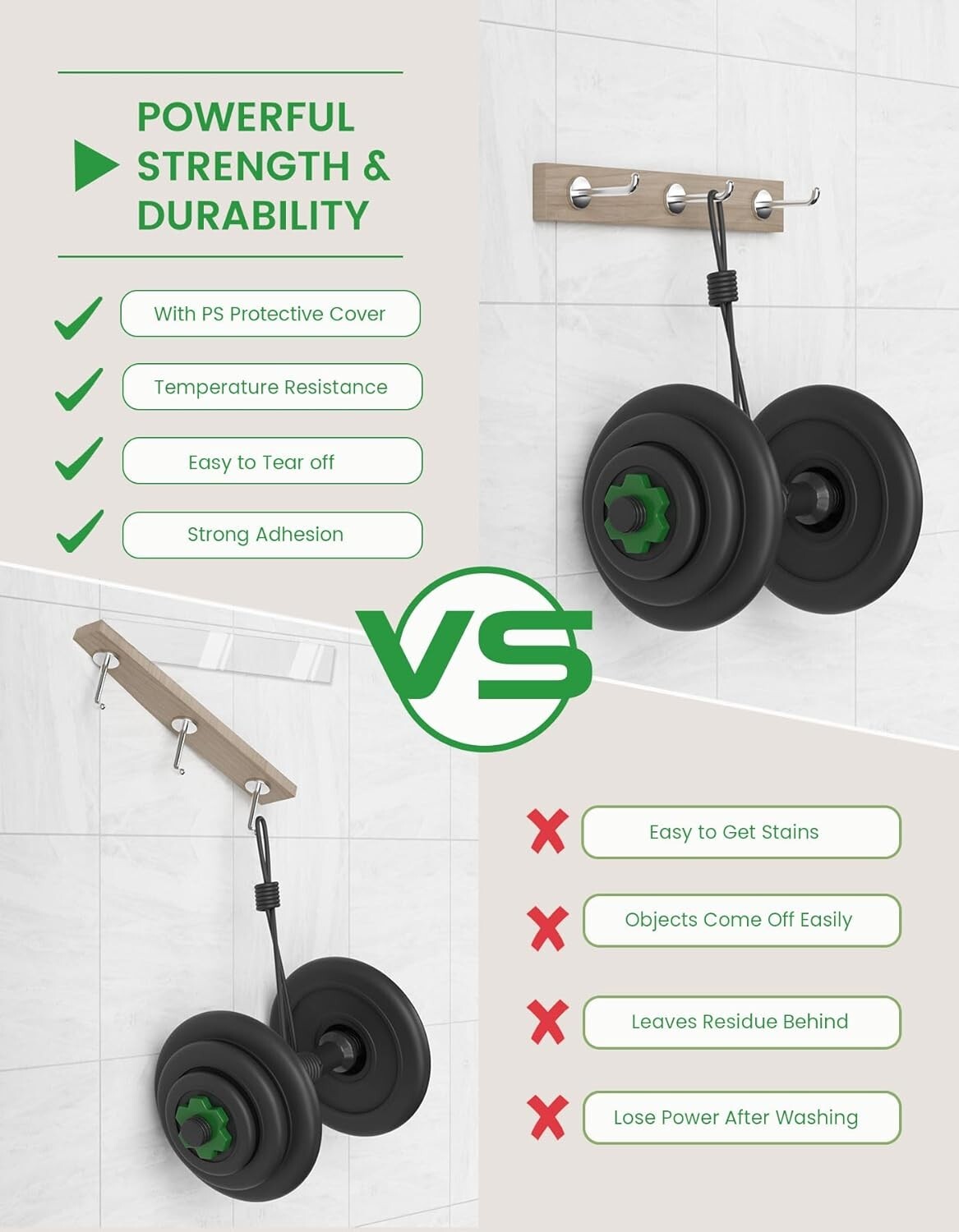 Nano Adhesive Double Sided Tape, 16.4FT in 3pcs - Ideal for Wall & Office Use