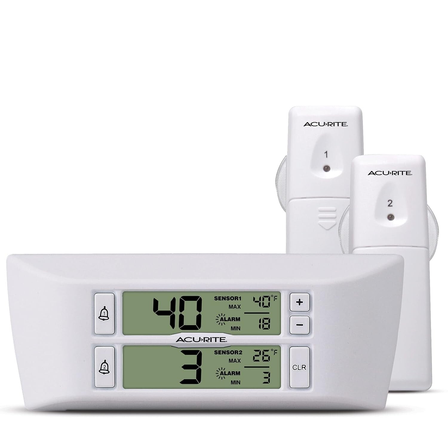 FDA-Certified Digital Wireless Thermometer for Fridge/Freezer with Custom Alarms
