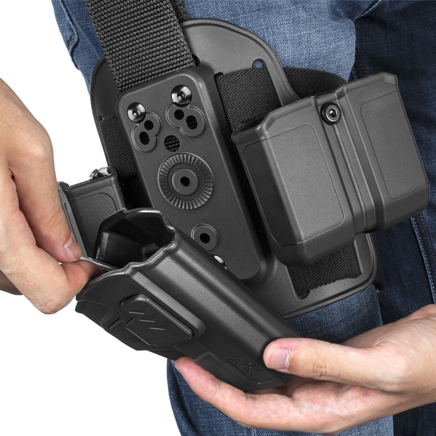 Versatile Drop Leg Panel Attachment for Holsters - Lifetime Warranty Included