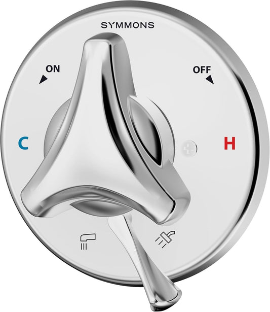 Elegant Polished Chrome Shower Valve Trim - Easy Installation, Compact Design