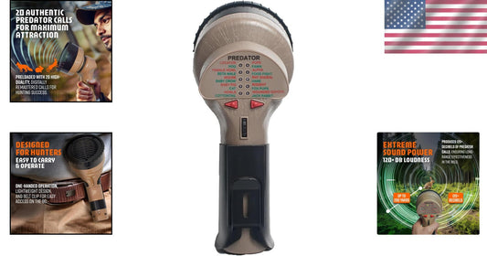 120+ Decibel Handheld Caller with 20 Proven Predator Calls - Lightweight Design