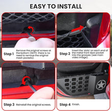 Load image into Gallery viewer, 2PCS Metal Rear Door Pocket Organizer - Jeep Wrangler JL JLU &amp; Gladiator JT Fit