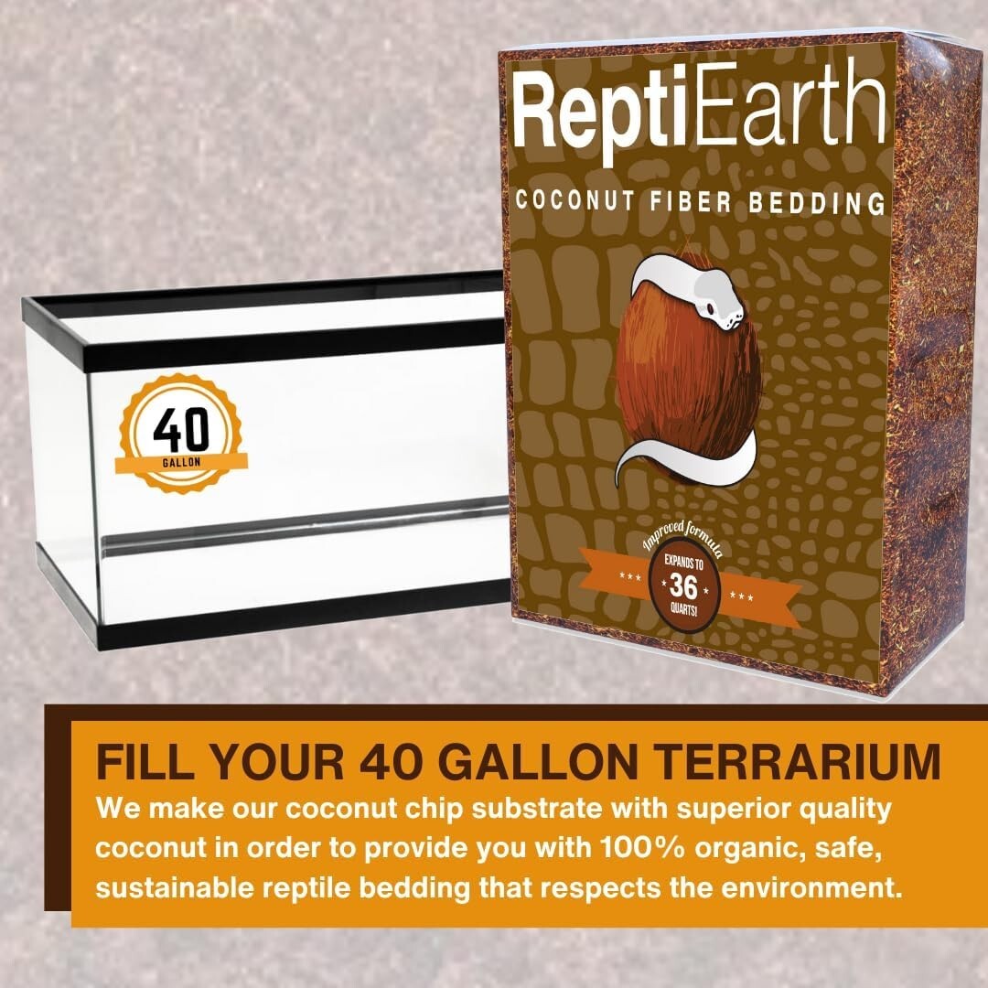 Fluffy Organic Coco Fiber Bedding - Ideal for Bioactive Reptile Environments