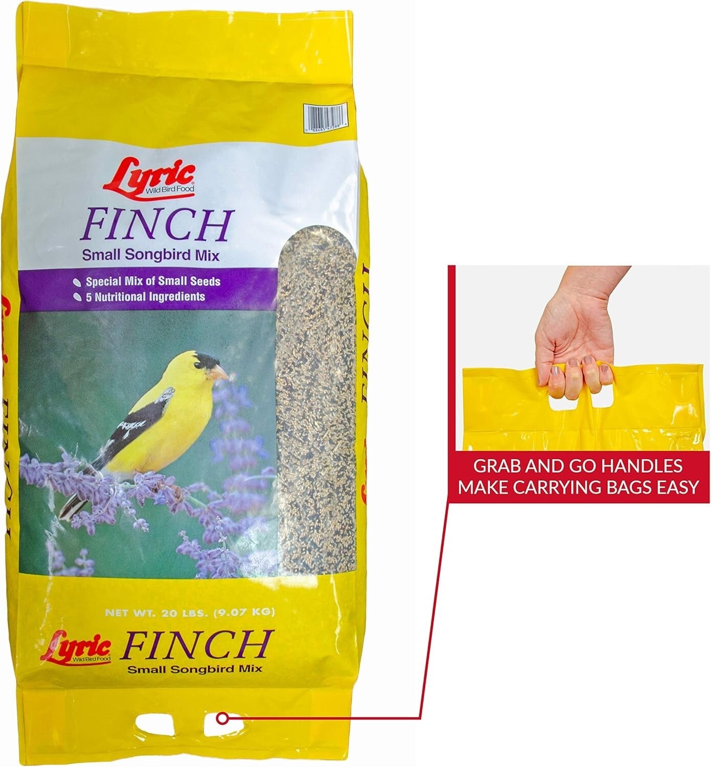 All-Natural Small Songbird Seed Mix for Feeding Wild Finches - 20 lb. Pack