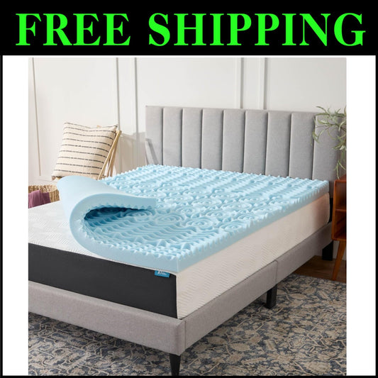 Cooling Gel Infused Memory Foam Mattress Topper - 3 Inch California King Comfort