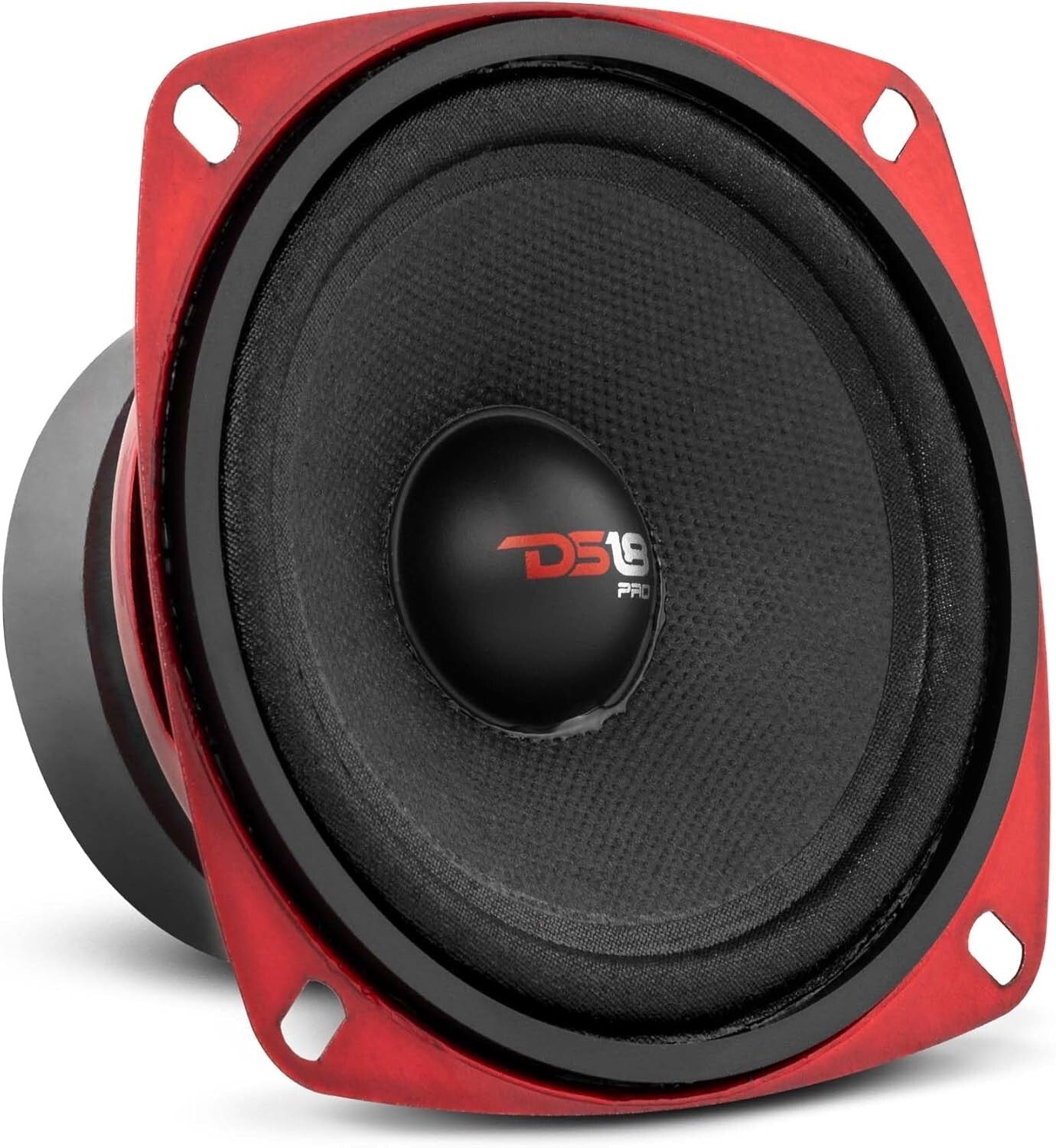 Classic Red Steel 4-Inch Loudspeaker - 90dB Sensitivity for Superior Audio