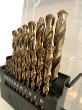 Load image into Gallery viewer, High-Speed Metric Cobalt Drill Bits for Stainless Steel, 1-10mm Sizes Included