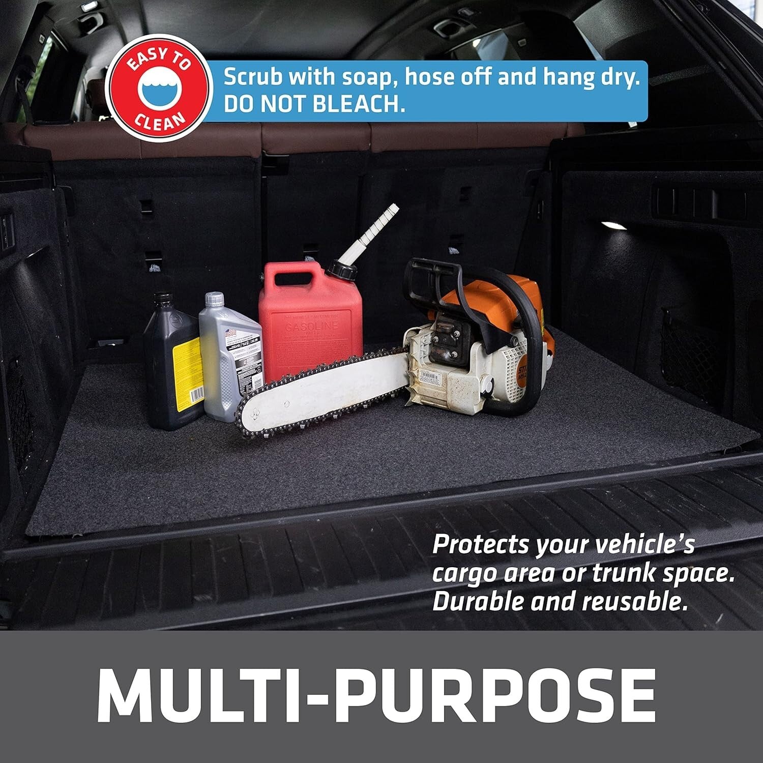 Durable Absorbent Garage Floor Mat - 60" x 72" Water-Resistant & Eco-Friendly