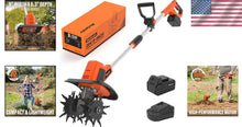 Load image into Gallery viewer, 20V Cordless Tiller Cultivator with 48 Steel Tines for Efficient Gardening