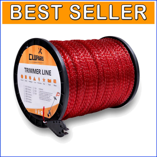 .095-Inch Twist Trimmer Line - 5LB Red Nylon for Gasoline-Powered Trimmers