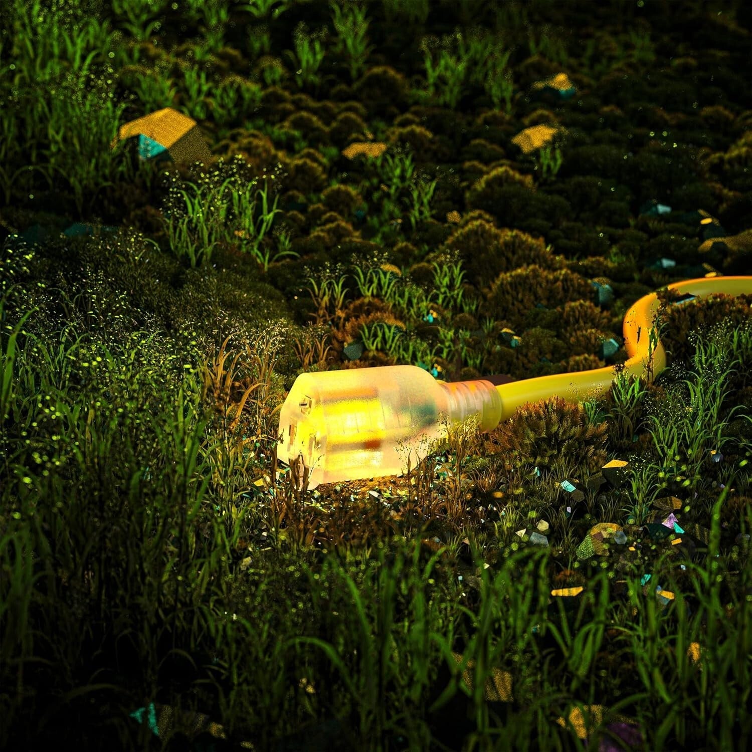 100 ft Lighted Outdoor Extension Cord | 12/3 Gauge for All Weather Applications