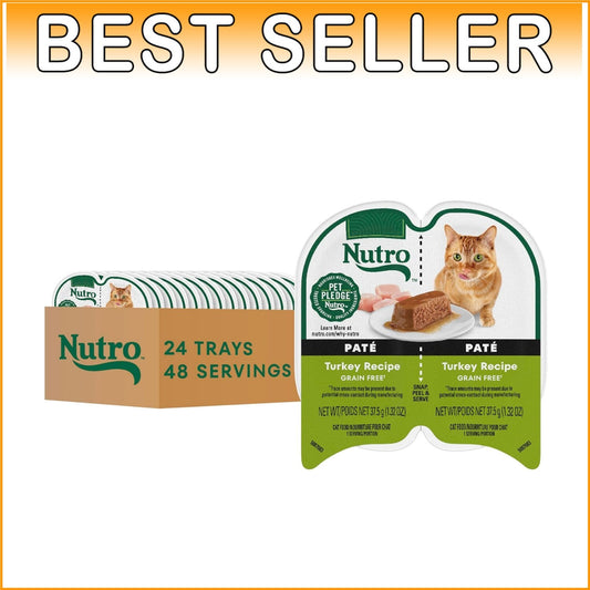 Nutritious 24-Pack Turkey Paté Cat Food - Complete Nutrition for All Breeds