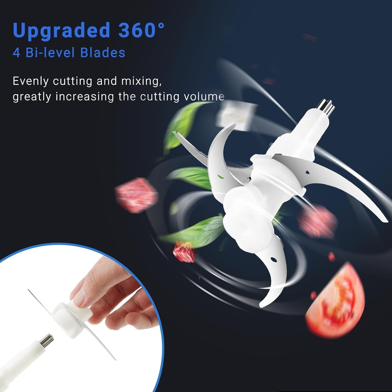 Compact 500W Electric Meat Grinder with Safety Features & Dishwasher Safe Design