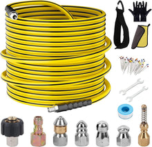 Load image into Gallery viewer, Ultimate High-Pressure Sewer Jetter Kit - 100FT Hose &amp; Accessories Included