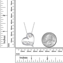 Load image into Gallery viewer, Elegant 925 Sterling Silver Birthstone Heart Pendant Necklace for Women