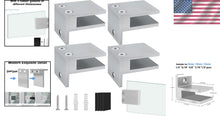 Load image into Gallery viewer, Modern Glass Railing Clamp - Stainless Steel 304 Clips with Rubber Pads, 4 Pack