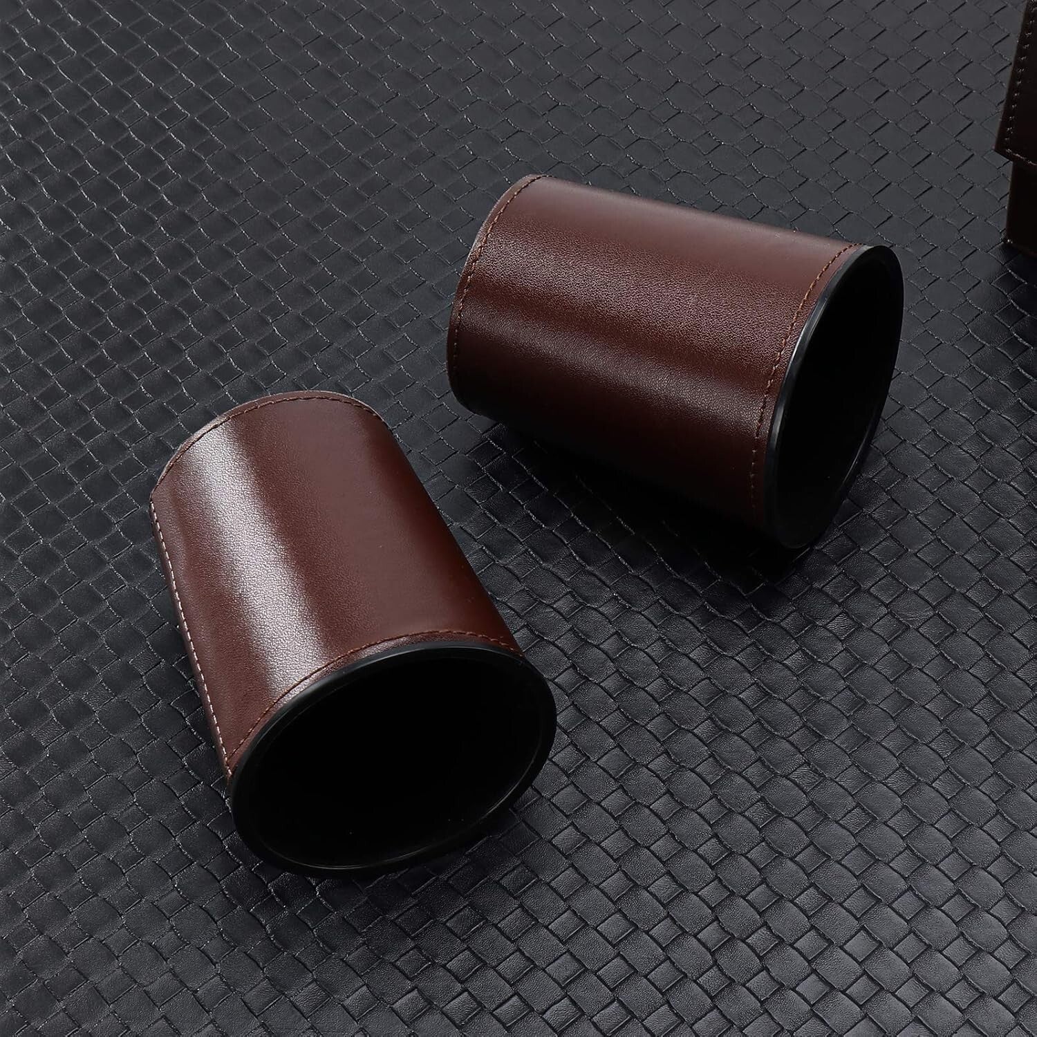 Ultimate Leather Dice Cup & Dice Collection: Elegant Case for Travel & Storage