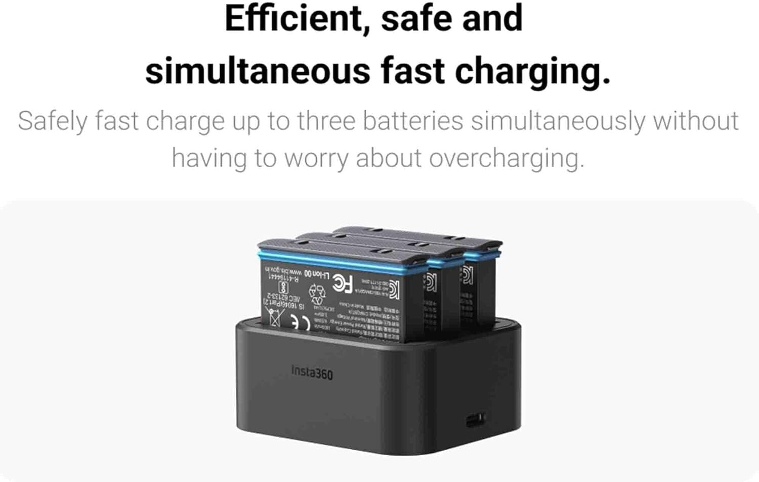 Complete X3 Camera Power Solution: Fast Charge Hub + 2 Batteries Included