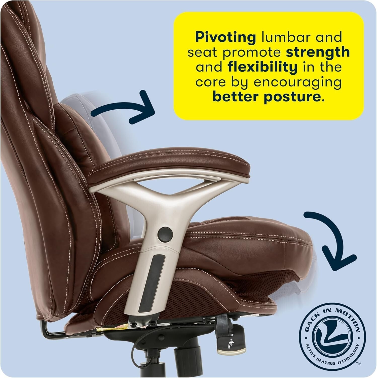 Premium Chestnut Brown Executive Office Chair with Ergonomic Support and Style